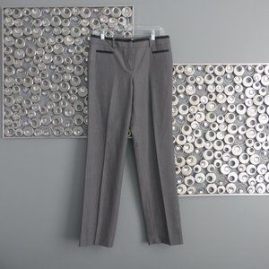 Dress Barn Grey and Black Trim Straight Leg Pants